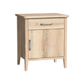 Modern Wooden Nightstand with Drawer and Cabinet